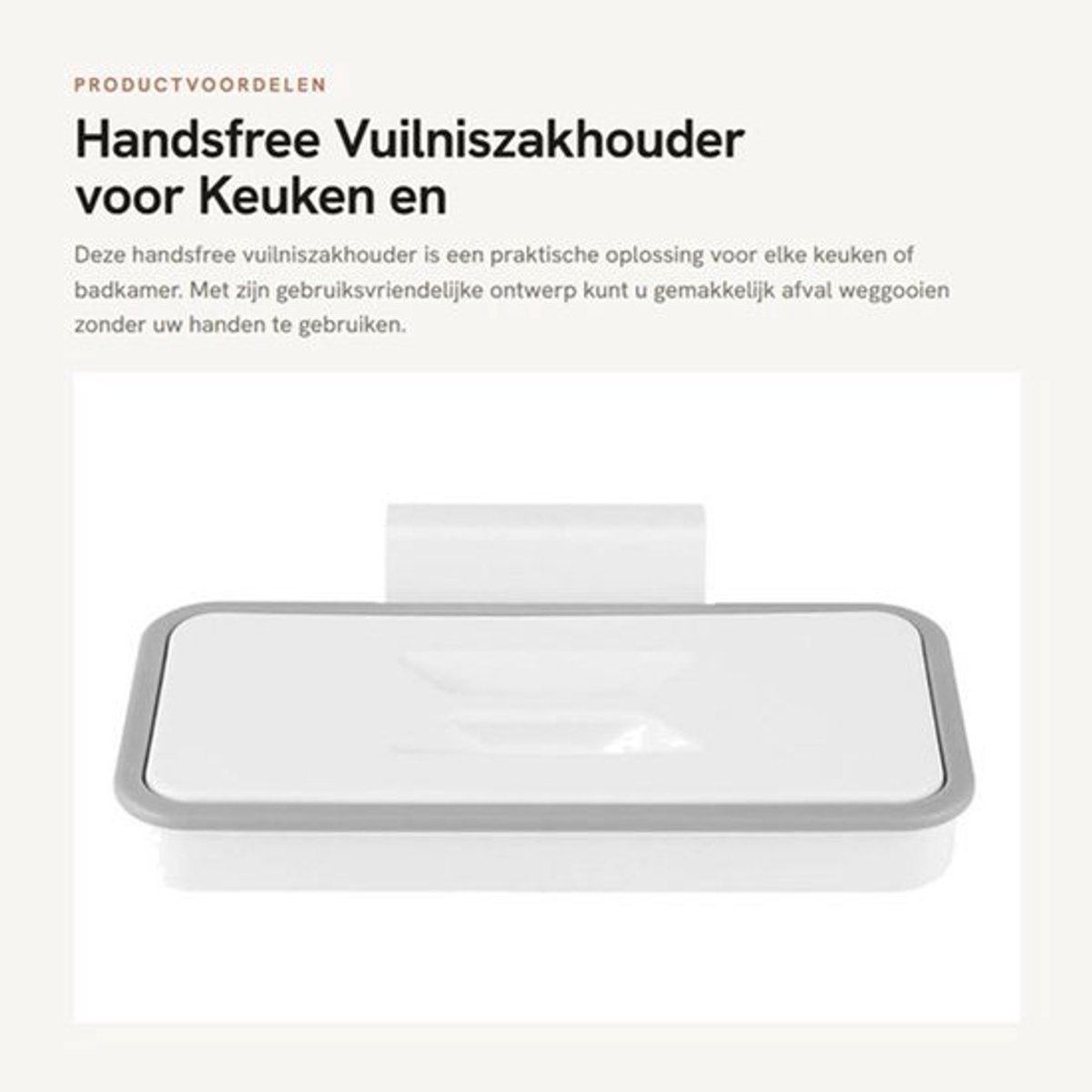 Prullenbak met vouwzakhouder gemakkelijk installeren