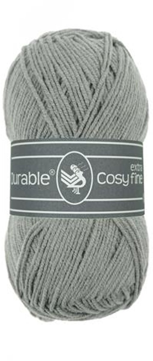 5 x Durable Cosy extra fine - katoen en acrylgaren - Ash (2235) - haakgaren/breigaren - naald 3 a 3,5mm