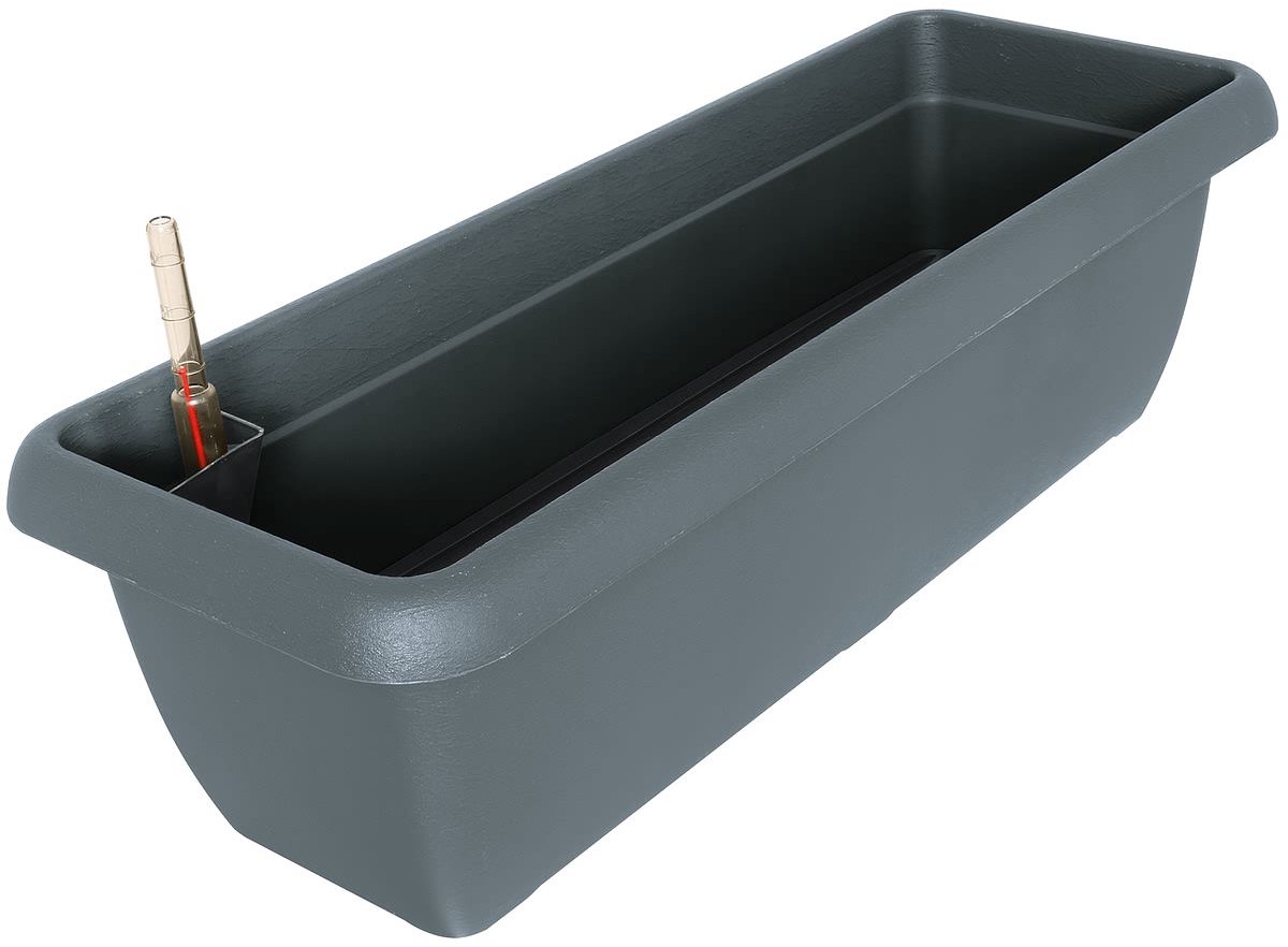 Geli Bloembak AQUA ANDALUCIA Antraciet 60 cm met Bewateringssysteem
