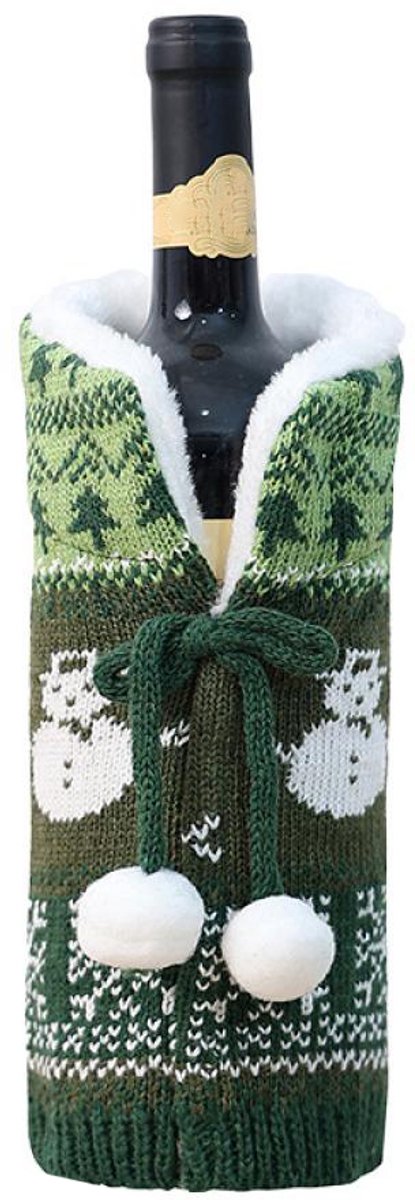 Wijn Fles Hoes Zak - Fleszak - 1 stuk - Wijn verpakking - Wijnzak - Wijntas - Kerstdagen Wijnhoes - Kerstversiering - voor wijnflessen van jute, wijnzak voor wijn of champagne - Geschikt voor Kerstmis