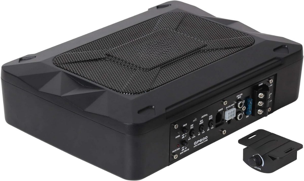 SP® Subwoofer Auto - Subwoofer Auto met Versterker - Actieve Subwoofer Kist - Zwart - 26cm x 28cm x 36cm