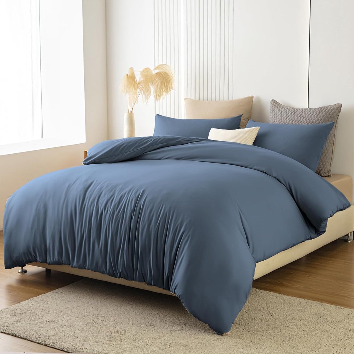 Dekbedovertrekset 180x200 cm - Microvezel - Met Ritssluiting - Lichtblauw