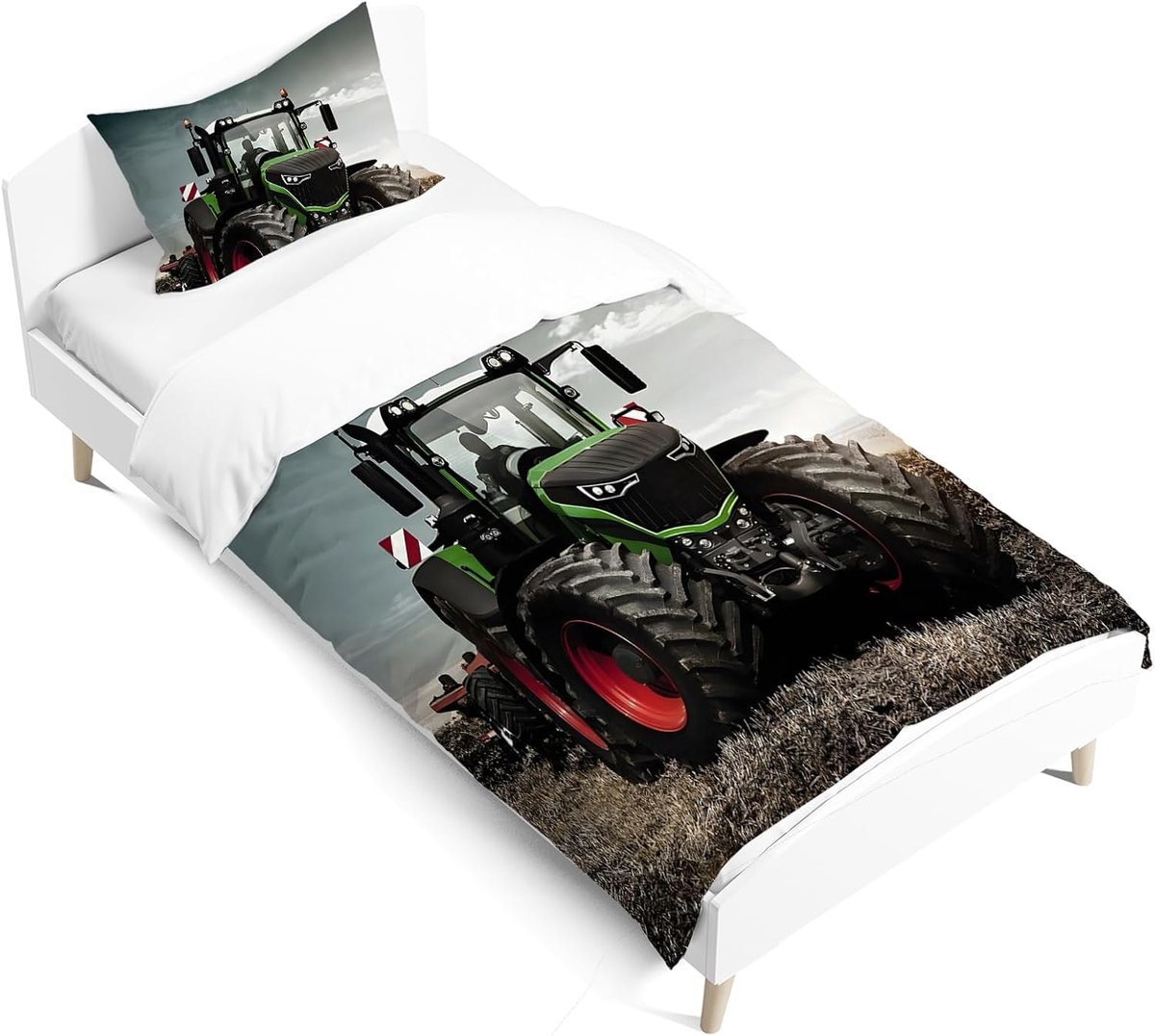 Kinderdekbedovertrek 65x65 cm - Microvezel - Tractor
