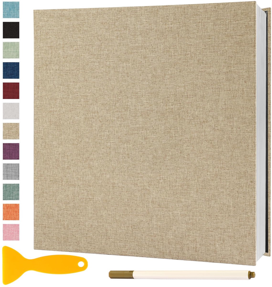 Fotoalbum Zelfklevend 28x27 Fotoboek, 40 Bladzijden Khaki - ShopVlot