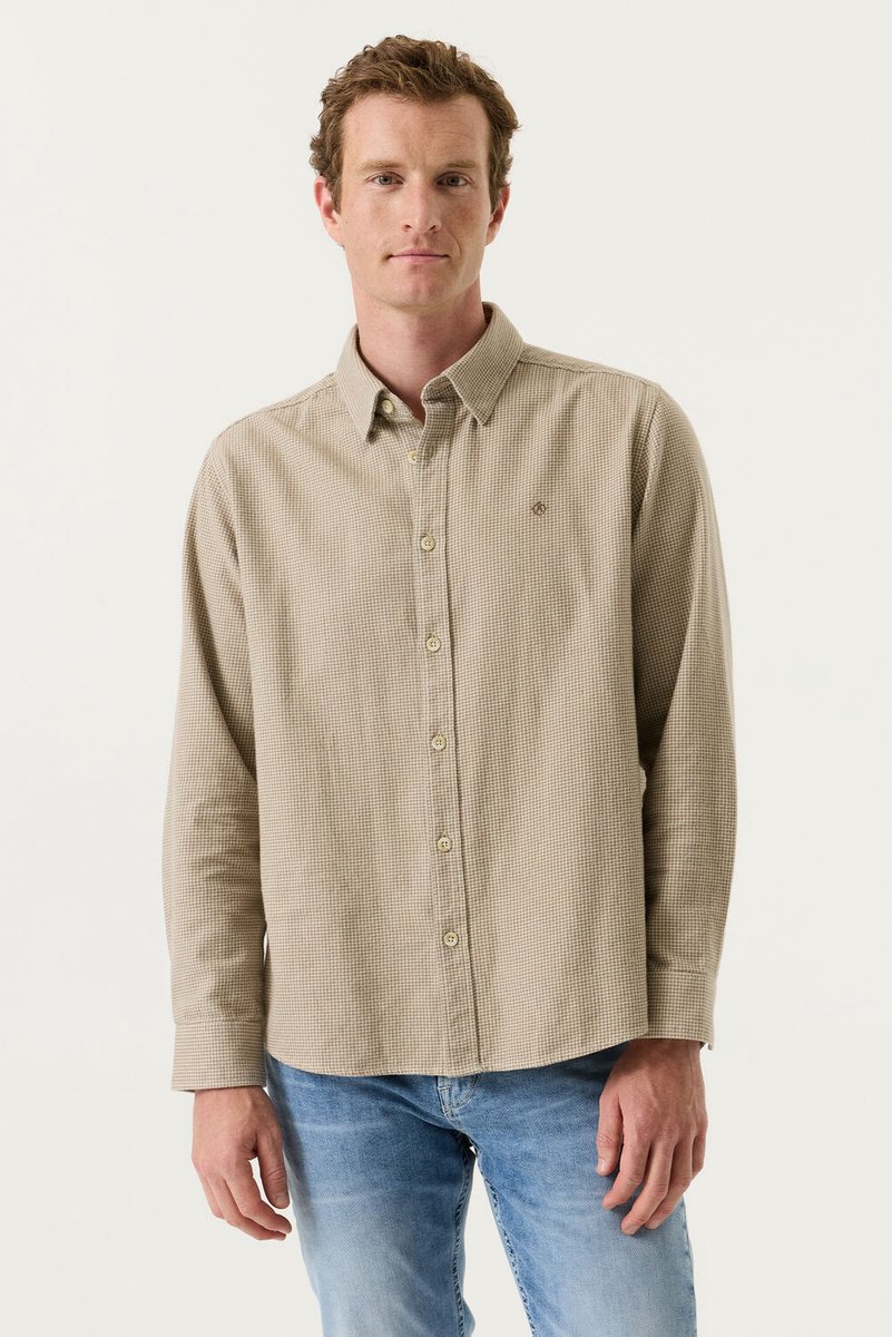 Pilot Heren Overhemd Bruin - Maat XL