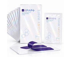 Luxury White V34 X PAP+ Whitening Strips - Dual Action Tandenbleek Strips met Paarse Correctie Technologie - 14 Paar - Tanden Bleken - Cresting 3D Formula - Smile - Logic Whitening