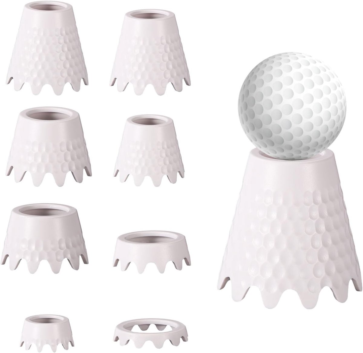 Lyreh 8st Golf tees voor Matten, 8 Maten ABS Indoor Driving Range Houder Outdoor Training Tees Kegel Praktische - ShopVlot