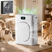 Rosnek Luchtreiniger voor Huisdieren - H13 HEPA + Actief Koolfilter - 350 m³/h CADR - Wasbaar Voorfilter tegen Kattenhaar, Hondenhaar, Pollen & Geuren - PM2.5 - Slaapmodus - Wit