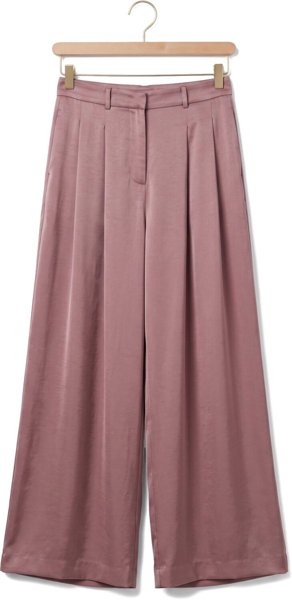 DANTE6 Onique Wide Leg Satin Pants Broeken Dames - Lila - Maat 38