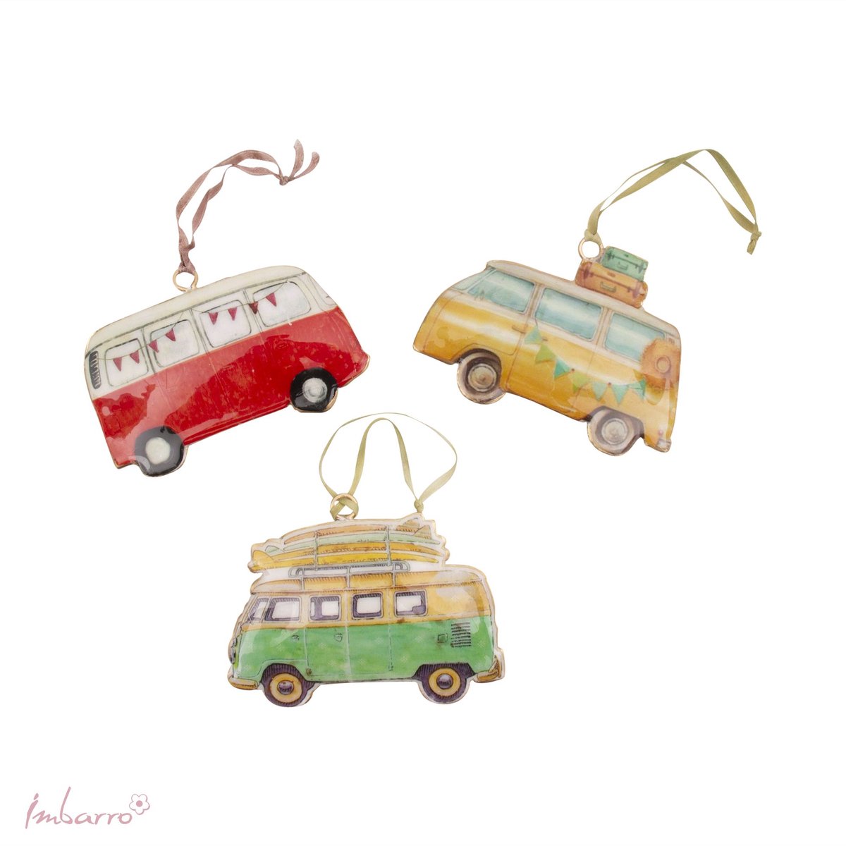 Imbarro Home & Fashion - Hangertjes Vans, set van 3 - Multi - 10 X 6.5 CM / 10 X 7 CM / 10 X 8 cm