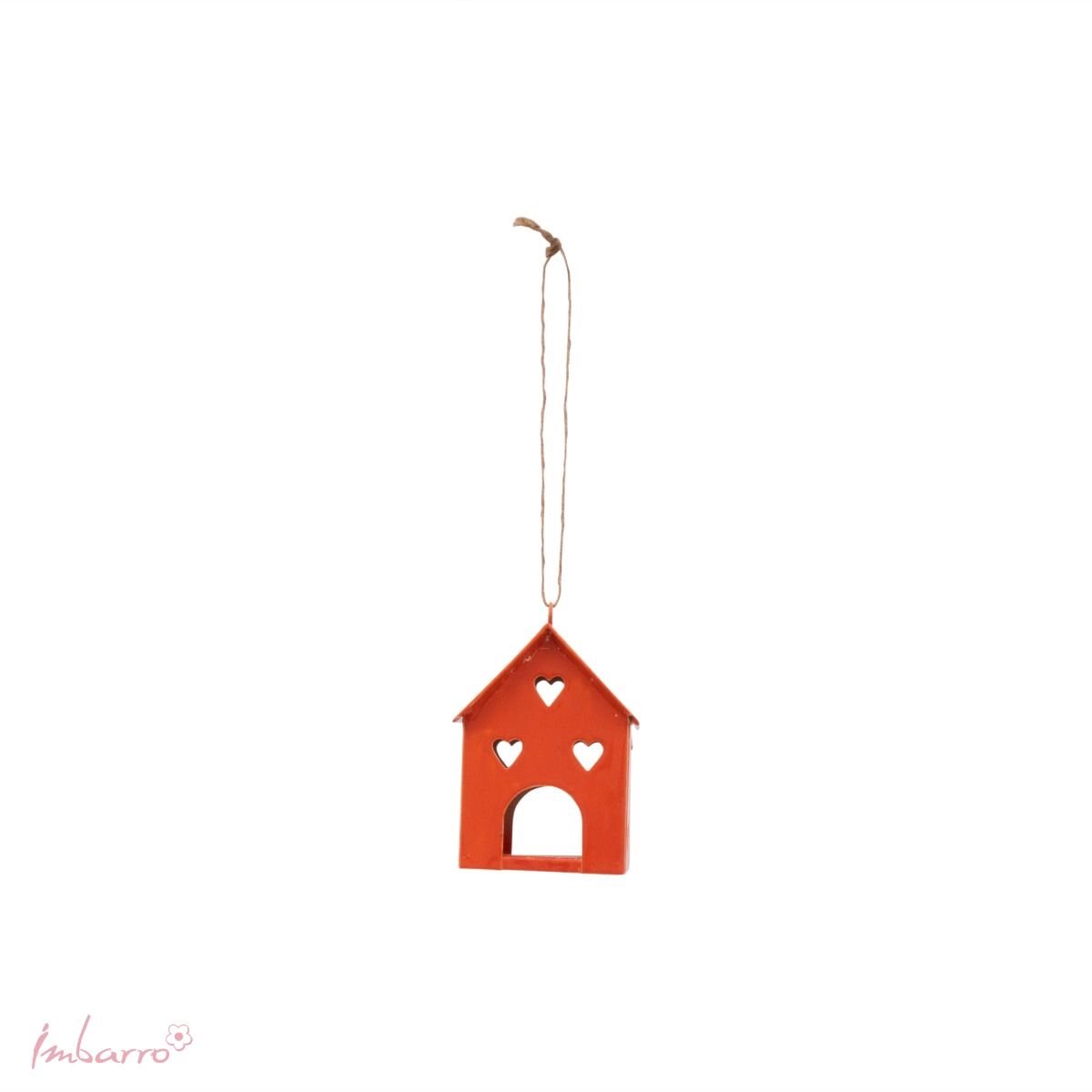 Imbarro Home & Fashion - Huisje Pace Orange - Oranje - L:6 W:6 H:9.50 cm