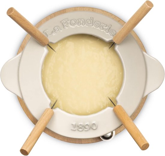 Fondueset Gietijzer - Kaasfondue Set - Gezellige Avonden - Voor 4 Personen - 12 Liter - Zwart — afbeelding 5