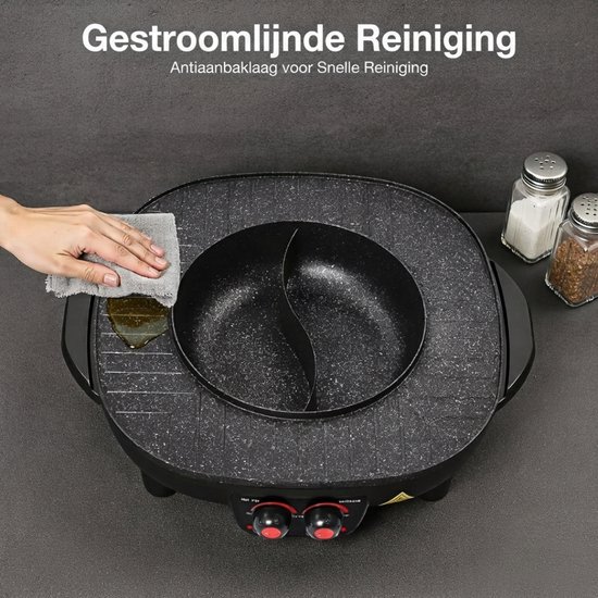 SP® Hotpot - Hotpot Electrisch - Hotpot Pan - Zwart - 49cm x 42cm x 26cm — afbeelding 4