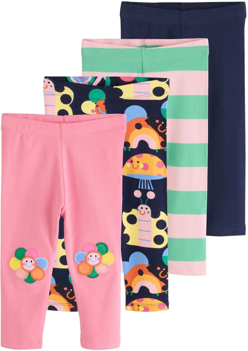 Next - Meisjes - Set van 4 leggings - Blauw