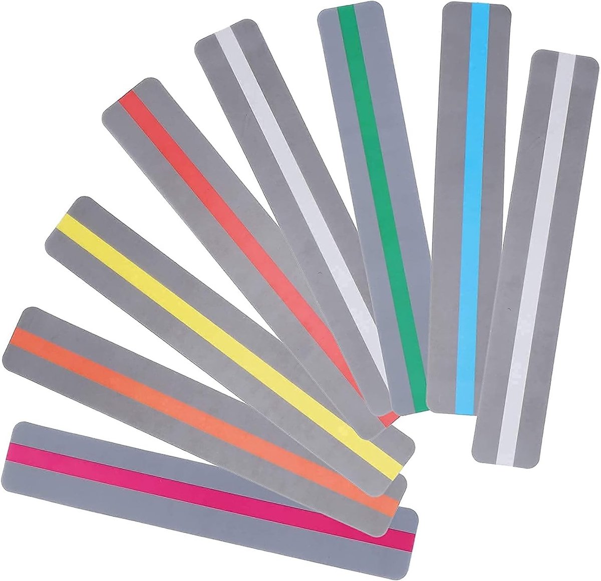 8 Stuks Leesliniaal Marker Strips, LED Leesbinder Bookmark, Volgen Ruler voor Kinderen en Onderwijs
