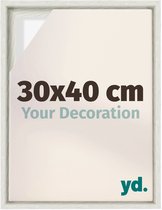 yd, Baklijst 30x40 cm White Wash - Lijst voor Canvasdoek - MDF Lyon