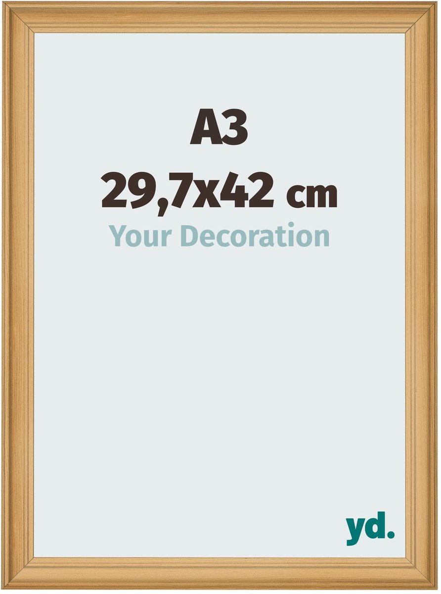 yd. Your Decoration - Fotolijst A3 29,7x42 cm - MDF - Dennen Houtnerf - Lazio