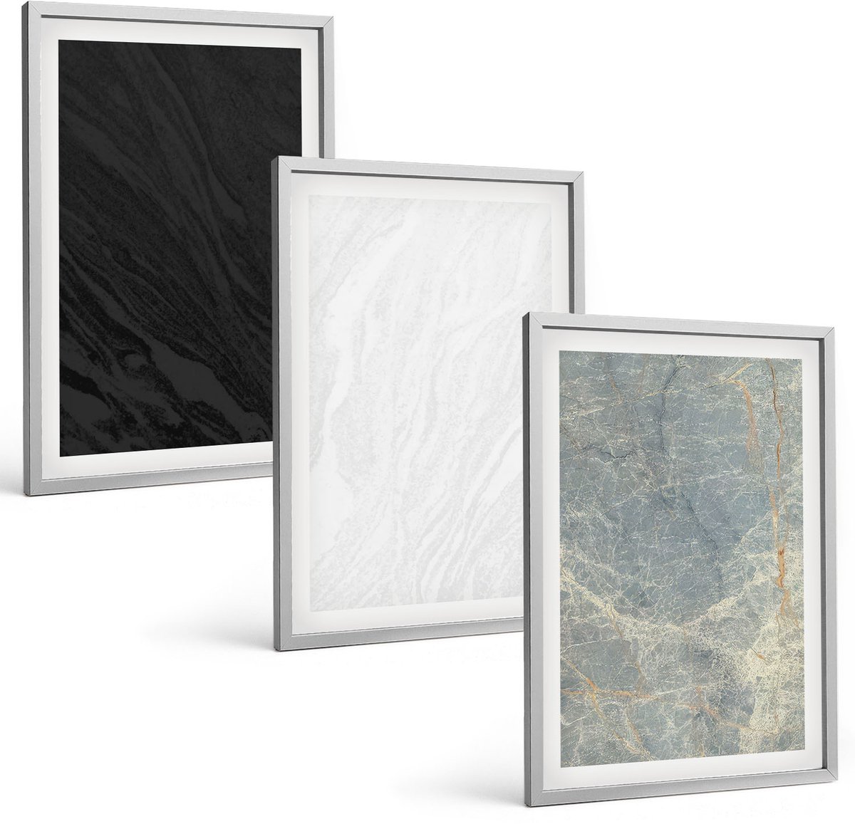 Coloray 3-Delige Schilderij Set - Diverse Kleuren Elegante Stenen Constructies - 40 x 60 cm - Stijlvolle Muurdecoratie - Slaapkamer - Wanddecoratie