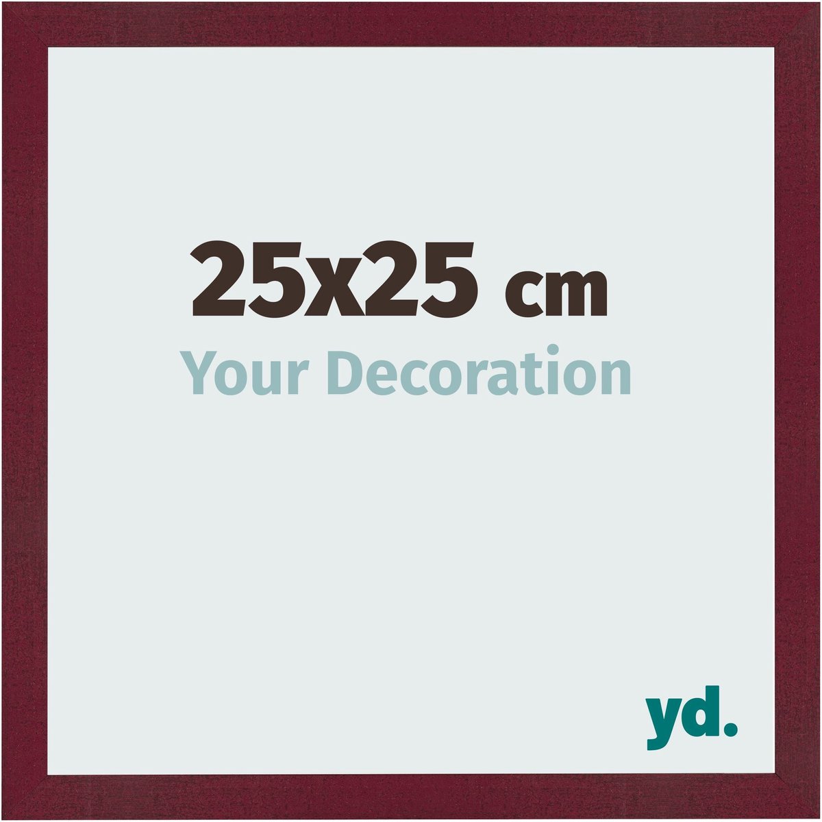 Your Decoration - Fotolijst 25x25 cm - MDF - Wijnrood Geveegd - Bologna