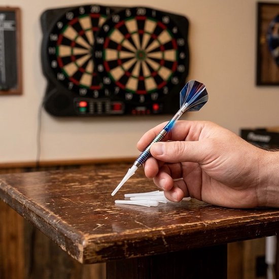 Witte dart tips soft tip set 180 stuks darts accessoires kunststof dart punten vervangbare soft tips voor elektronische dartborden inclusief opbergdoosjes — afbeelding 4