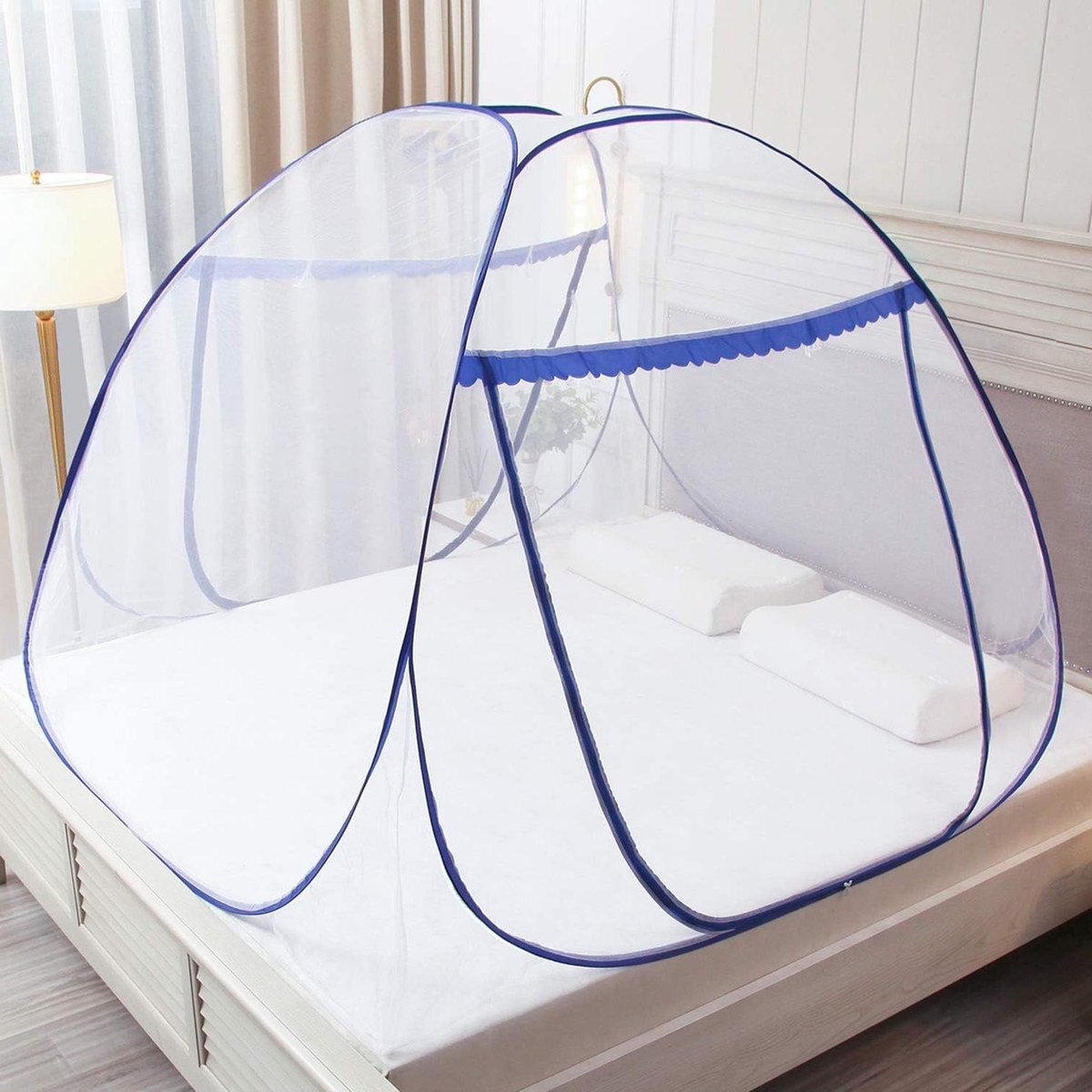 Pop Up Klamboe - Draagbare Tent - Slaap Beschermen - Automatisch Opvouwbaar - 180x200x150cm - Wit