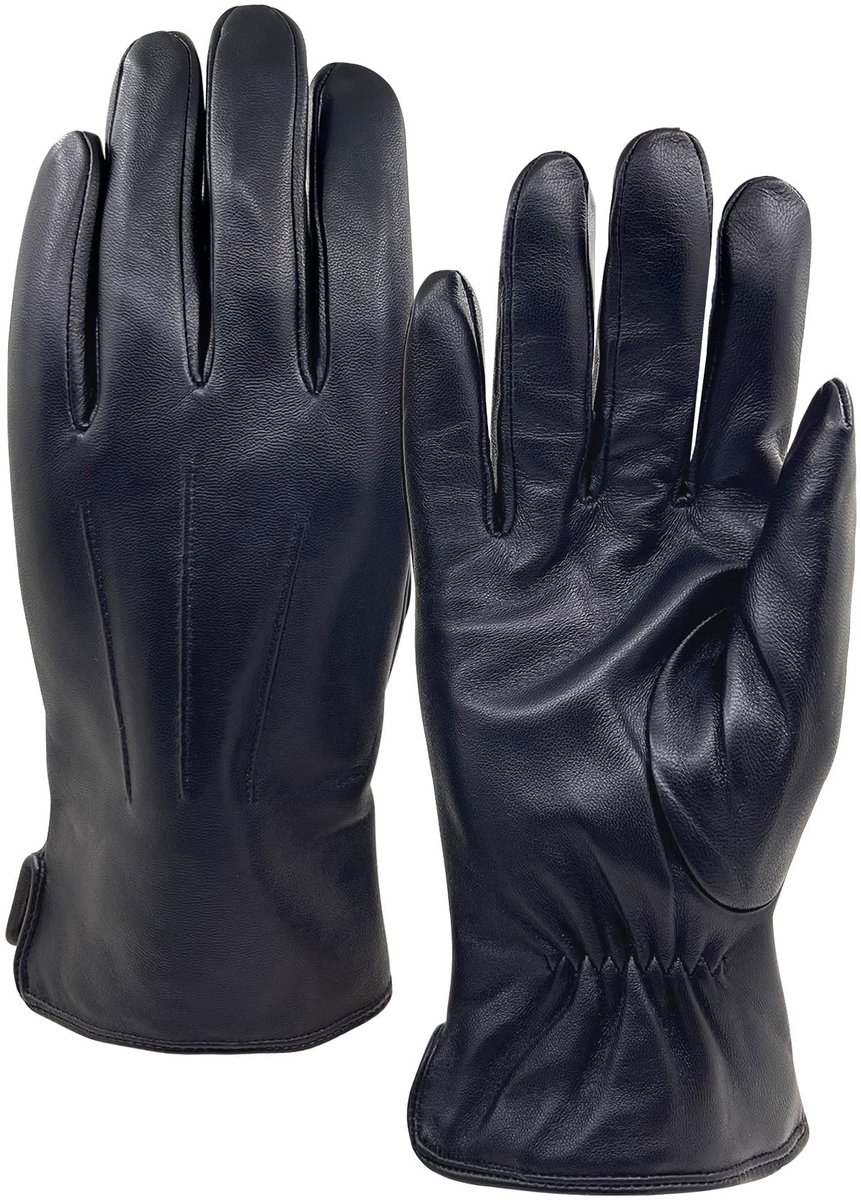 ZLUXURQ zacht lederen herenhandschoenen, shaker voering, kwaliteit schapenvacht winterhandschoenen - ShopVlot