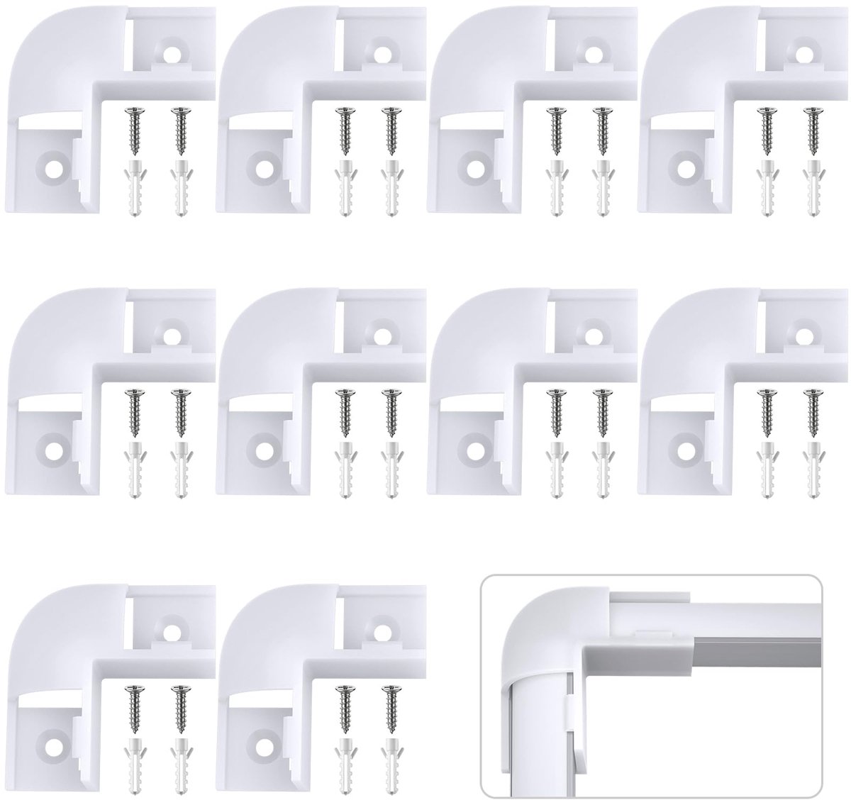 HOMMAND 90 graden hoekconnector 10 stuks, LED-profiel hoekconnectoren, 90 graden LED-kanaal hoekconnectoren voor - ShopVlot