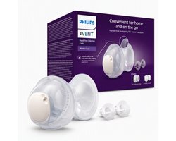 Philips Avent Dubbele Opvangcups - Ultralicht - SkinSense Siliconen Opvangcups - Comfortabele Pasvorm - Handsfree -SCF439/01