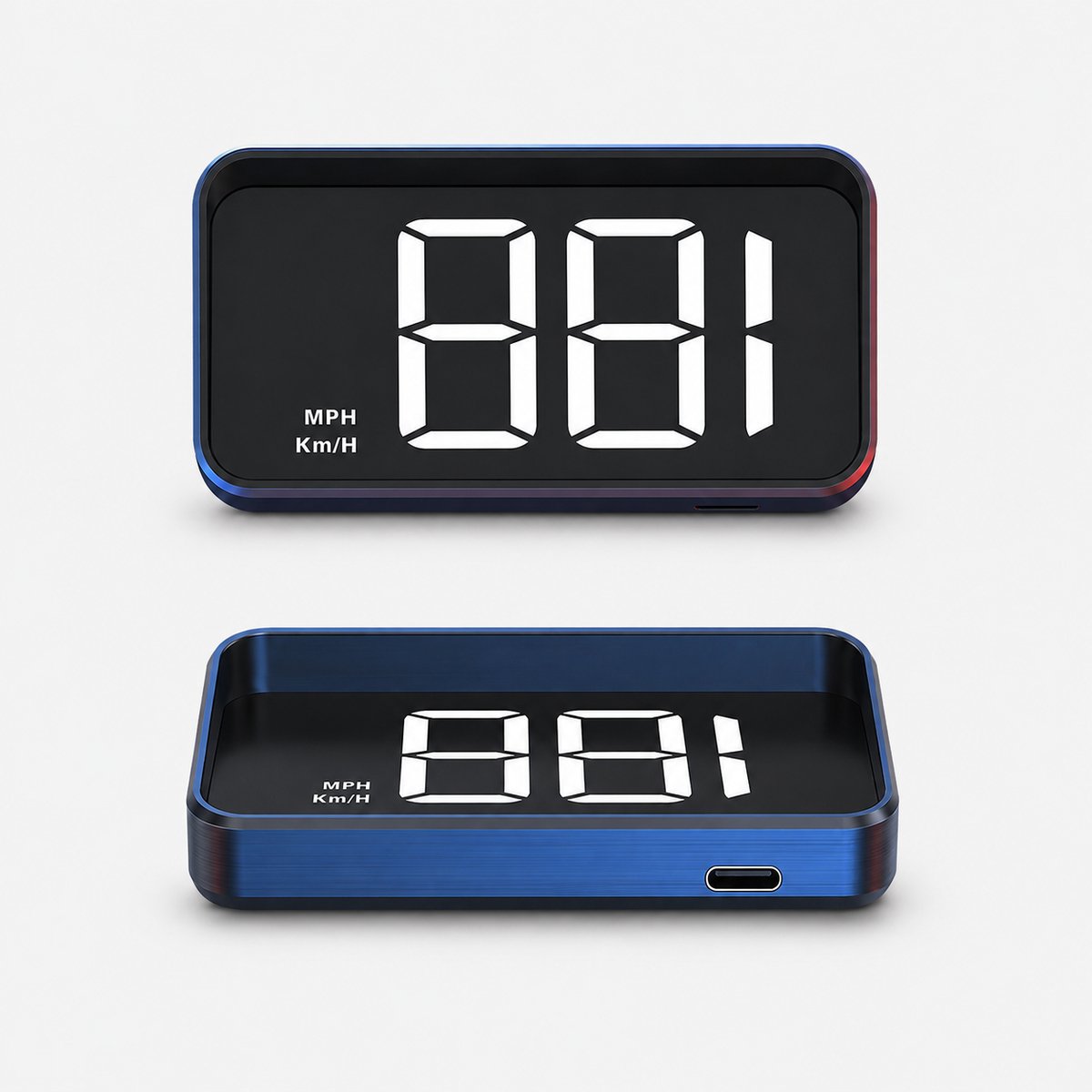 DPLUNIQ Projector - Snelheidsmeter - Auto - Vrachtwagen - LED display - USB type C - 13x9x5cm - 0.5kg - Universeel geschikt - Groen