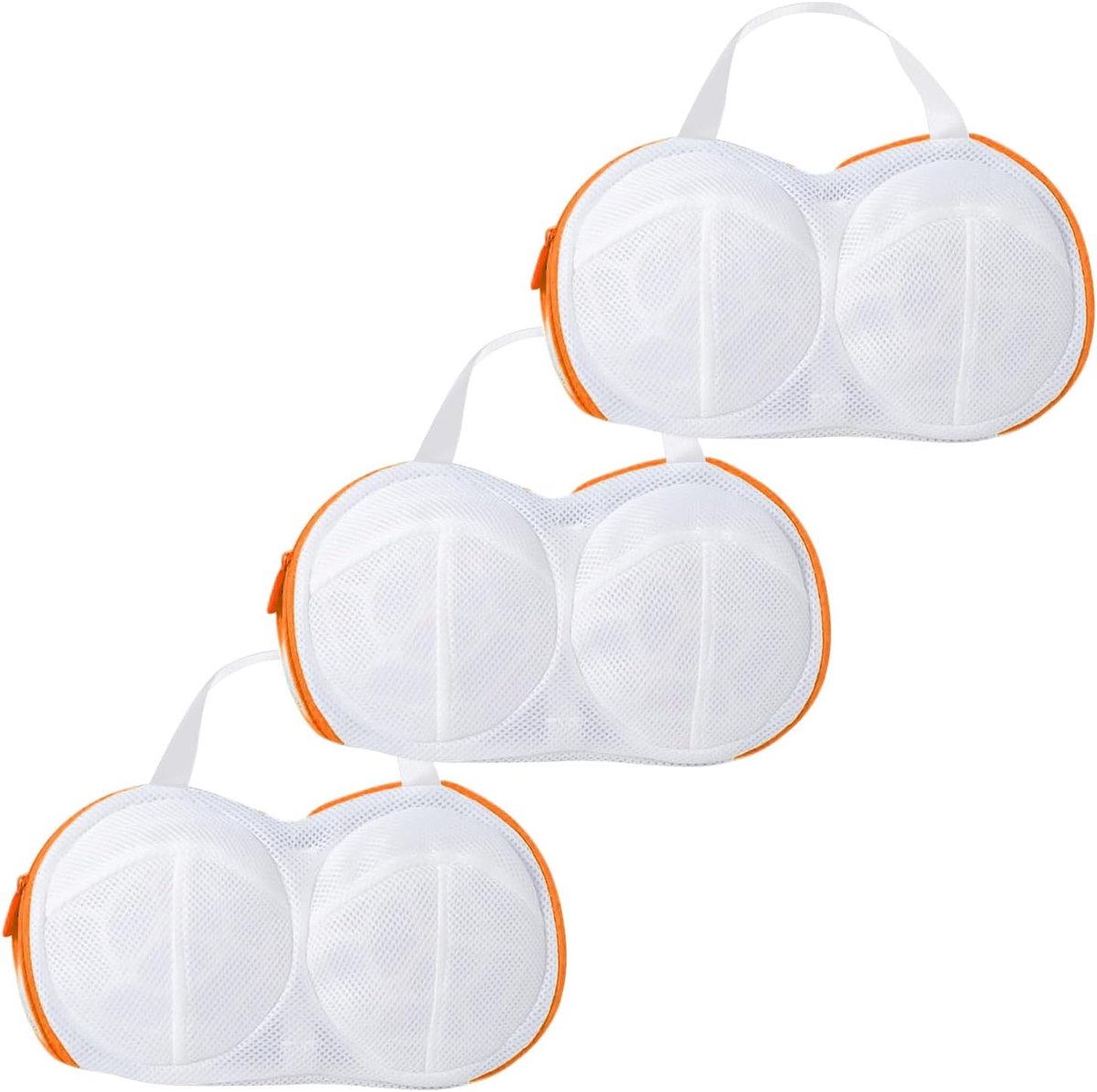 3 Stuks Bh-Waszakken voor Wasgoed - Lingerie - Ondergoed - Bh-Tasset voor Wasmachine met Rits - Dames - 32.5*21cm