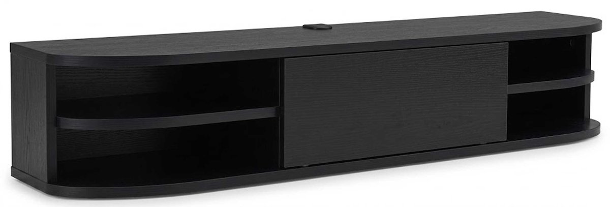 VDD - TV meubel - Media kast - Zwevende kast - Opbergmeubel - Media meubel - 140x23.5x20cm - Zwart