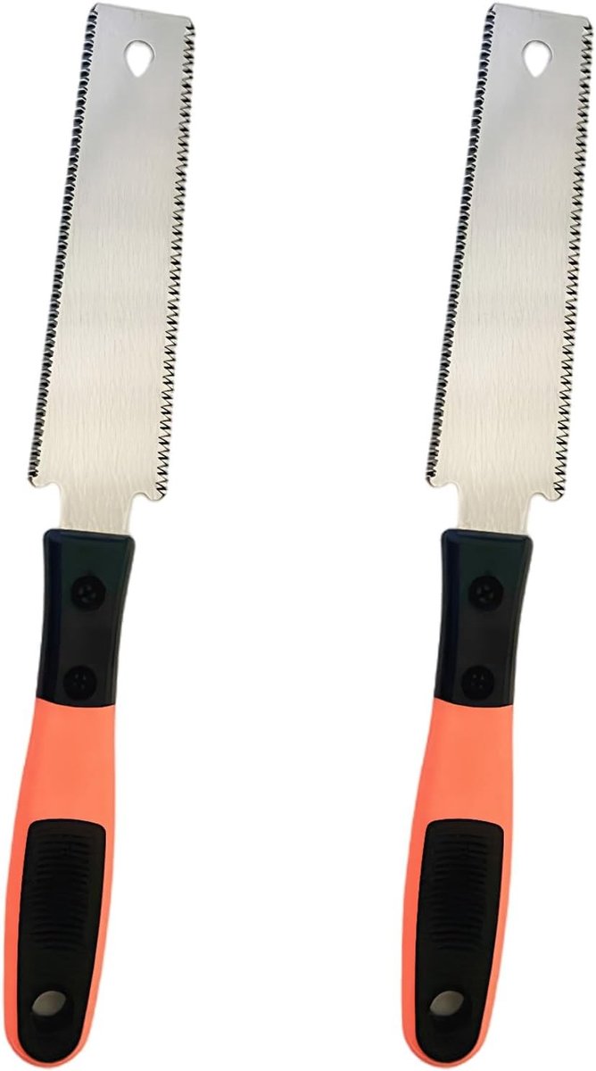 Dubbelzijdige Japanse handzaag 310 mm - Robuuste houtzaag met antislip handvat voor precisie en gemak bij het zagen van hout