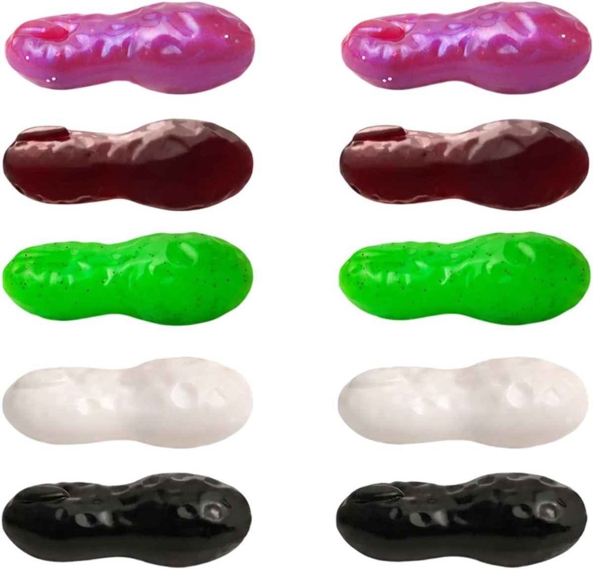 10 Stuks 5.5 cm Pinda Vormige Carp Boilies, Perfect voor Karpervissen, Pop Up Boilies en Vissersaccessoires