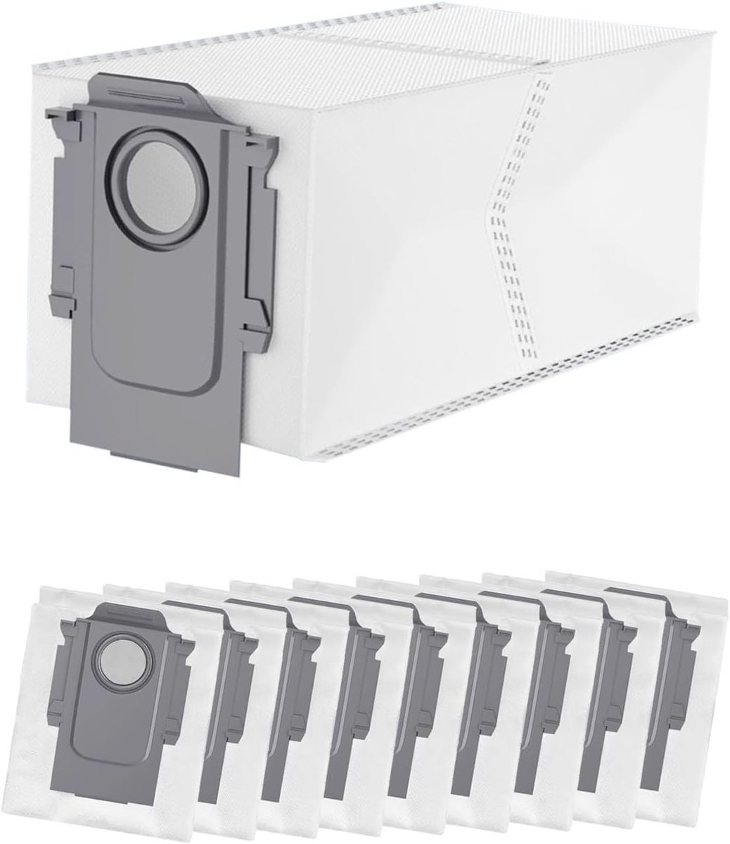 Set van 10 Vervangende Stofzuigerzakken voor Roborock S8+/S8 Pro Ultra/S7 MaxV Ultra - Hoogwaardige Accessoires voor Efficiënte Reiniging en Stofopvang