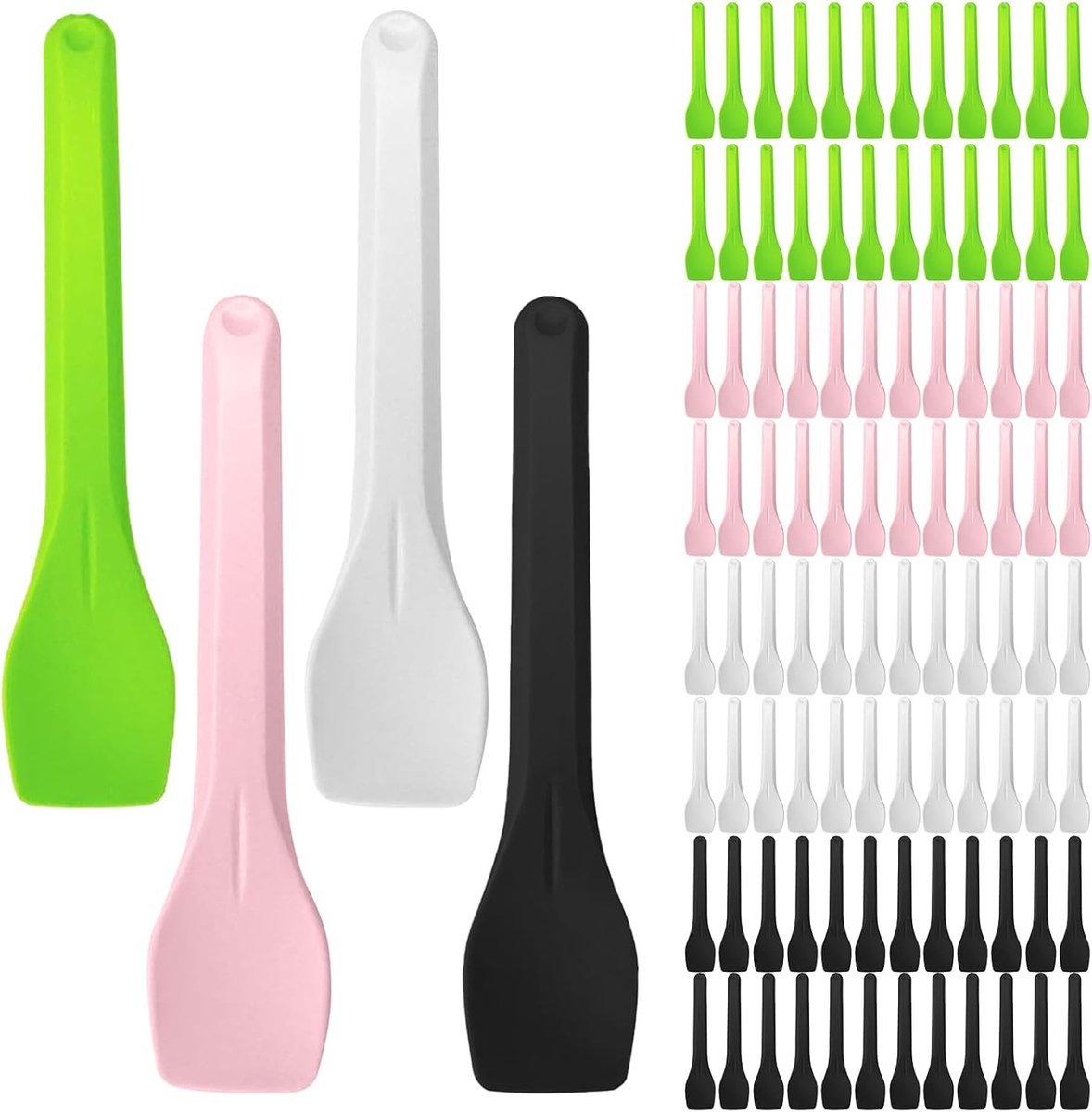 100 Stuks Herbruikbare Plastic Lepels voor IJs, Toetjes en Desserts - Biologisch Afbreekbare Lepels voor Feestjes en Evenementen (9,5 cm)