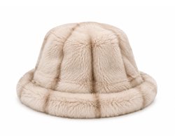Dames Hat- Teddy bucket hat –Hat-Zachte imitatiebont (teddy)- Stijvolle-NGM-W26001 Lightbruin (Beige/Camel)
