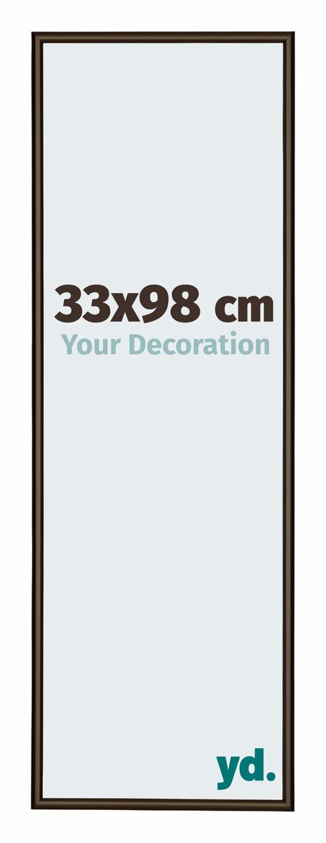 yd. Your Decoration - Fotolijst 33x98 cm - Aluminium - Walnoot Structuur - New York