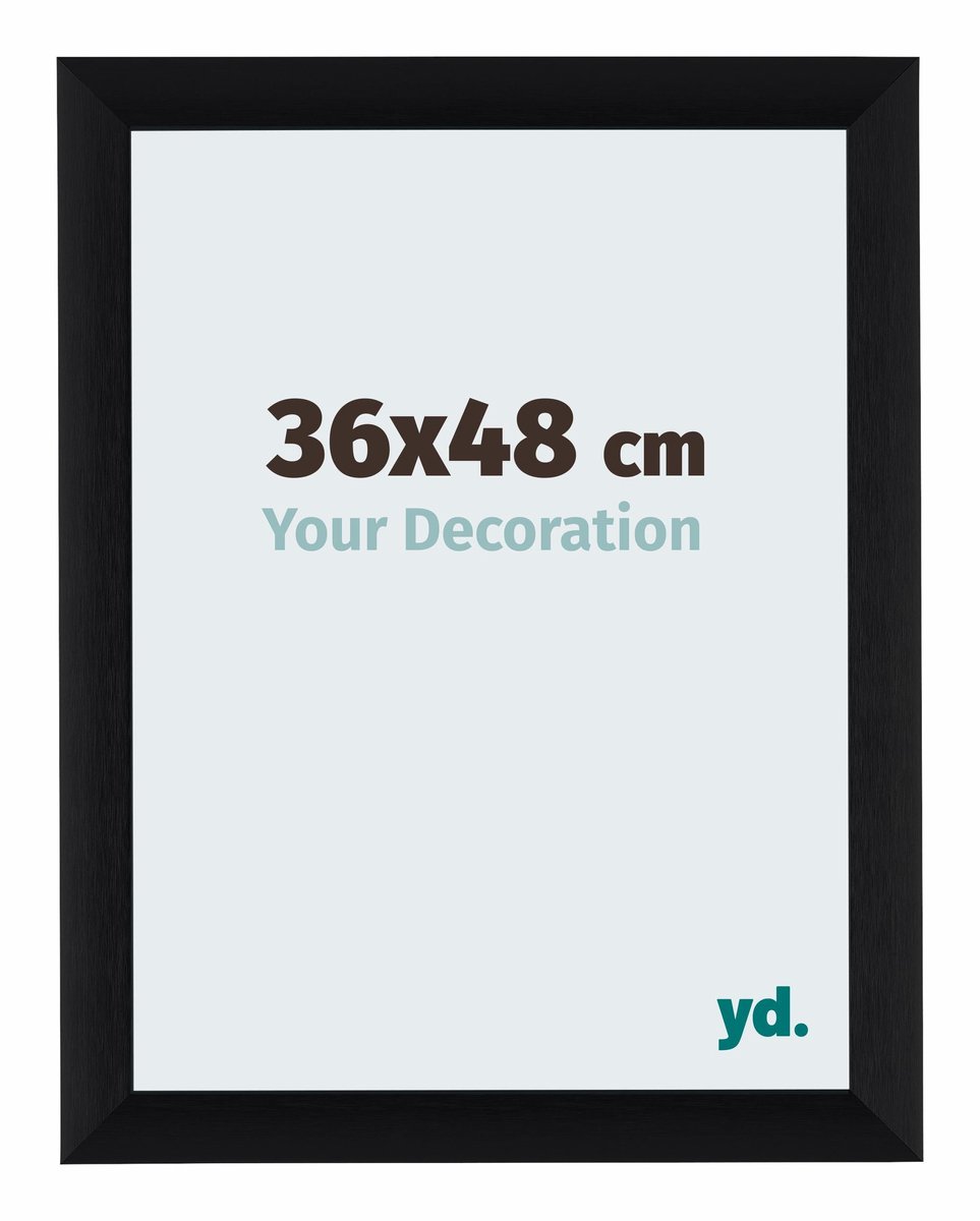 yd. Your Decoration - Fotolijst 36x48 cm - Aluminium - Zwart Geborsteld - Tucson