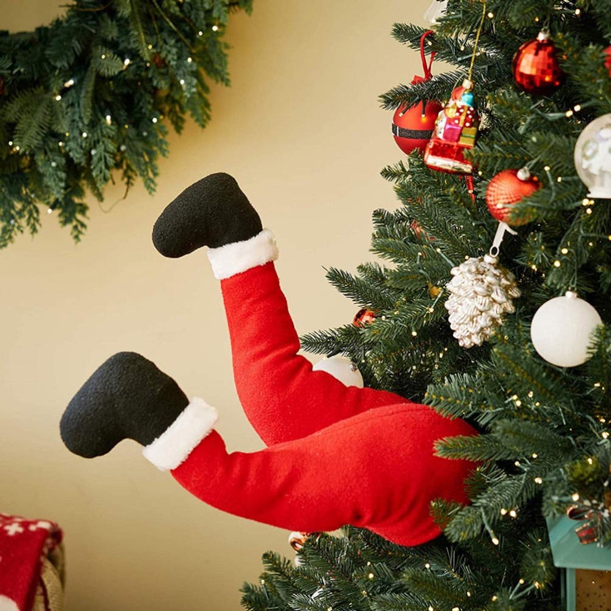 Been van de Kerstman - Kerstboomversiering - Decoratie voor een feestje bij de open haard