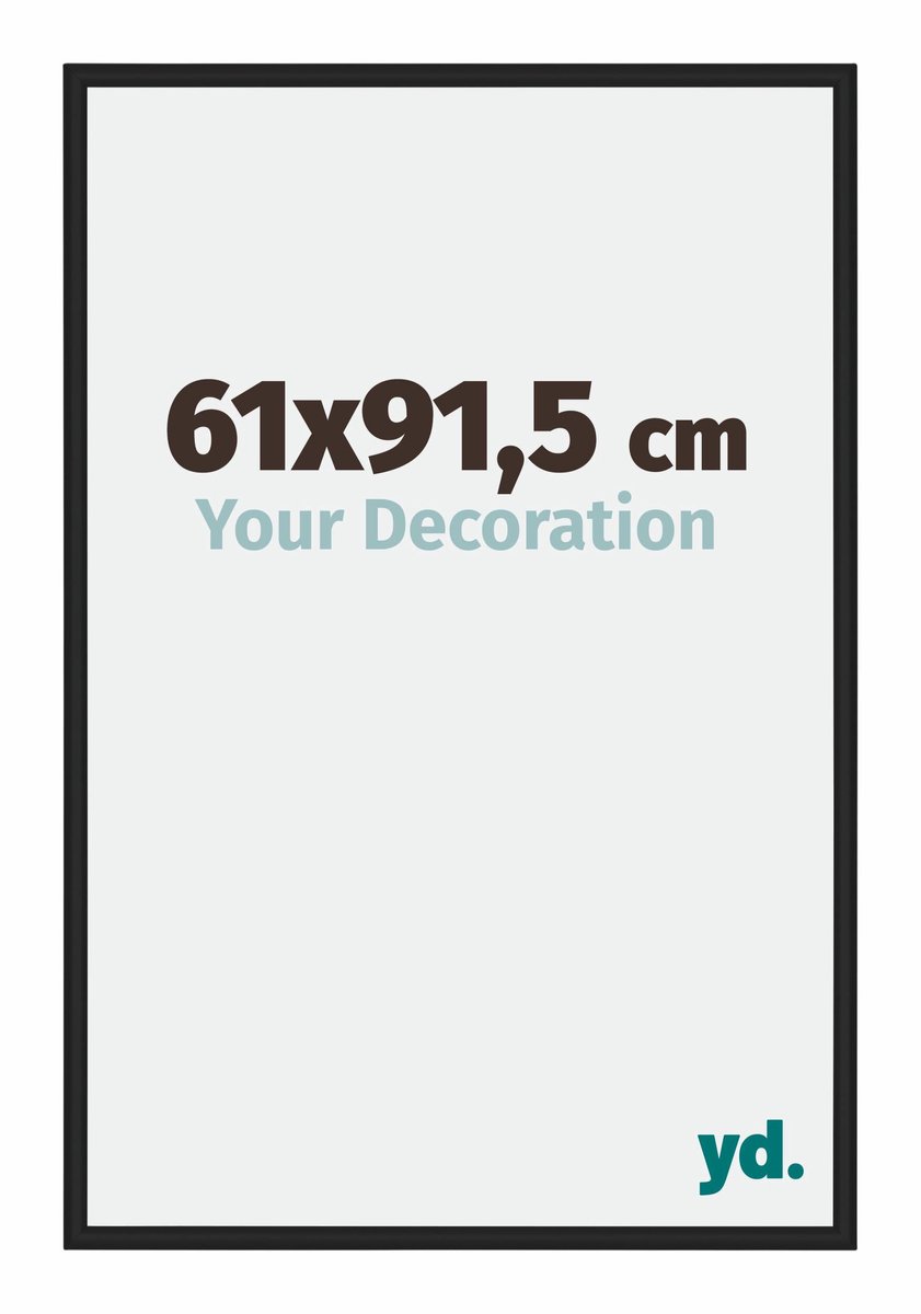 yd. Your Decoration - Fotolijst 61x91,5 cm - Aluminium - Zwart Hoogglans - Miami