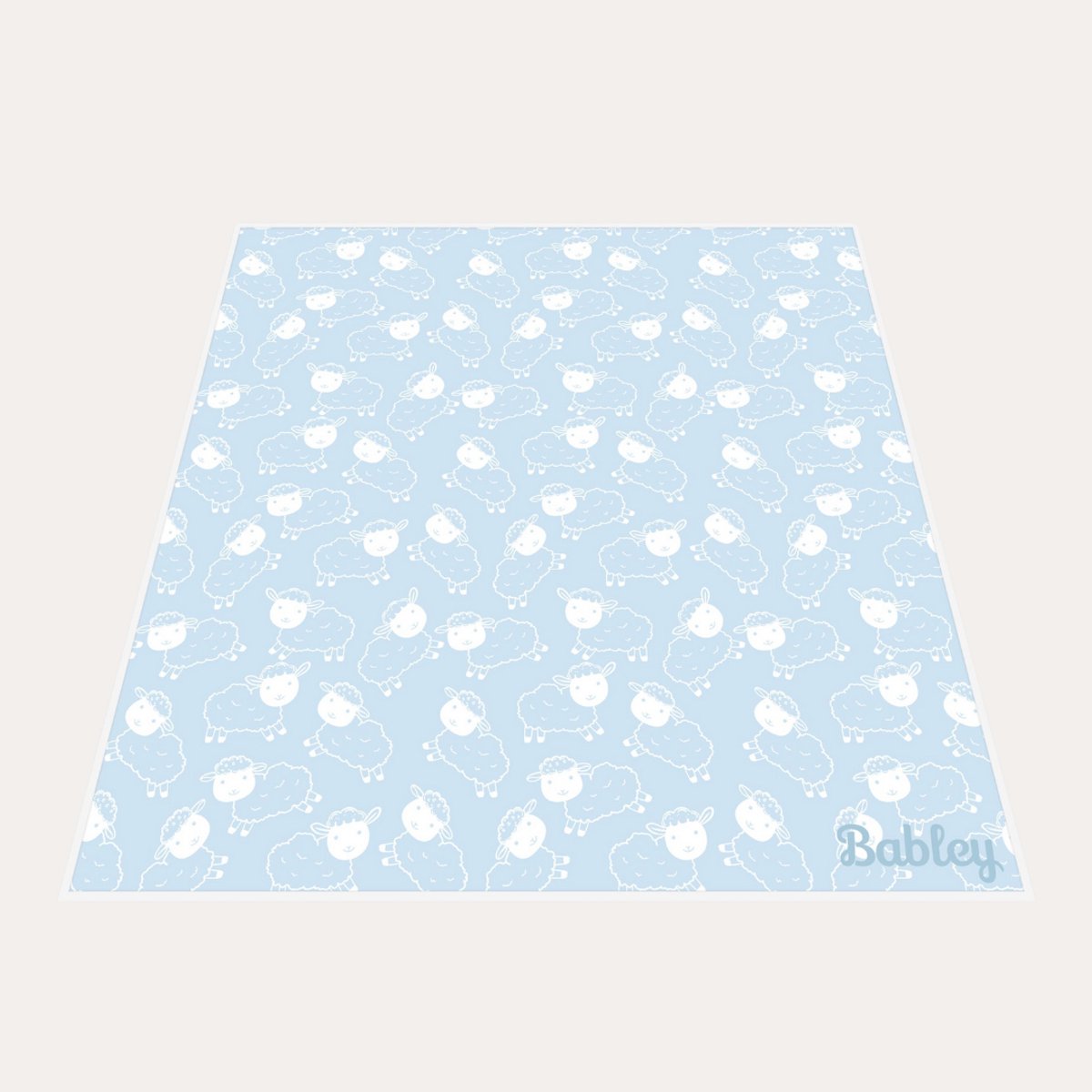 Babley Knoeimat voor Kinderstoel – 110 x 110 cm – Waterdicht – Blauw
