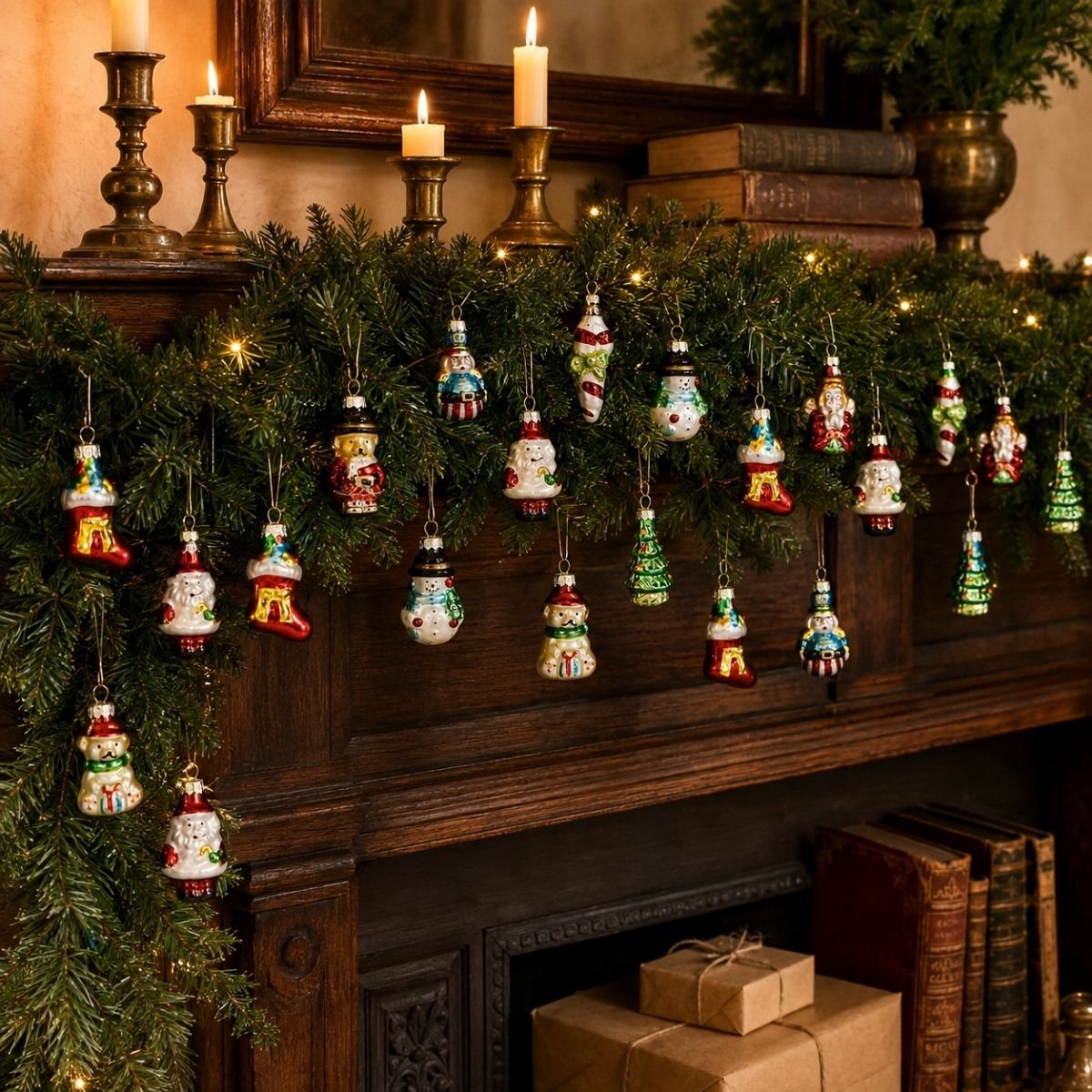 Mica Decorations Kerstballen Set van 20 Stuks - Kerstversiering voor de Kerstboom - Glazen Kerstornamenten met Klassieke Kerstfiguren - Kersthangers 3,5 cm - Groen – foto 4
