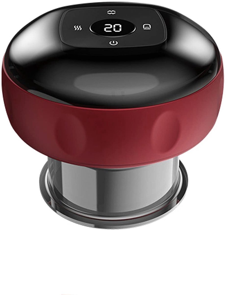 casalora - Cupping Cup - Electric Cupping Massager - 12 Standen met rode lichtverwarming - Cupping Set - Met LED-display - Voor cupping, schrapen en massage - Rood