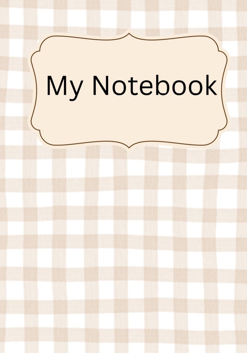 Tan Buffalo Plaid note book journal diary lined paper - ShopVlot