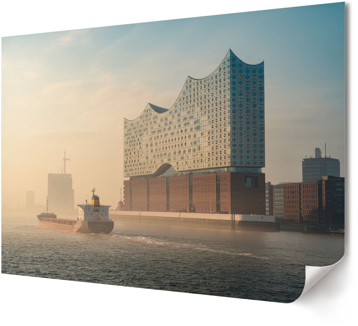 Coloray Polycanvas Poster - Metrostation, Grijs - A4 - Roze Wanddecoratie - Rechthoek - Kunstposter - Slaapkamer - Romantisch