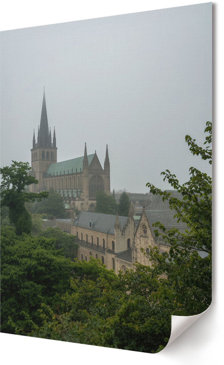 Coloray Canvas Poster Polycanvas - Hondengezicht, Fotografie - A3 - Zwart-wit Poster - Rechthoek - Wandkunst - Woonkamer, Slaapkamer, Kantoor - Modern