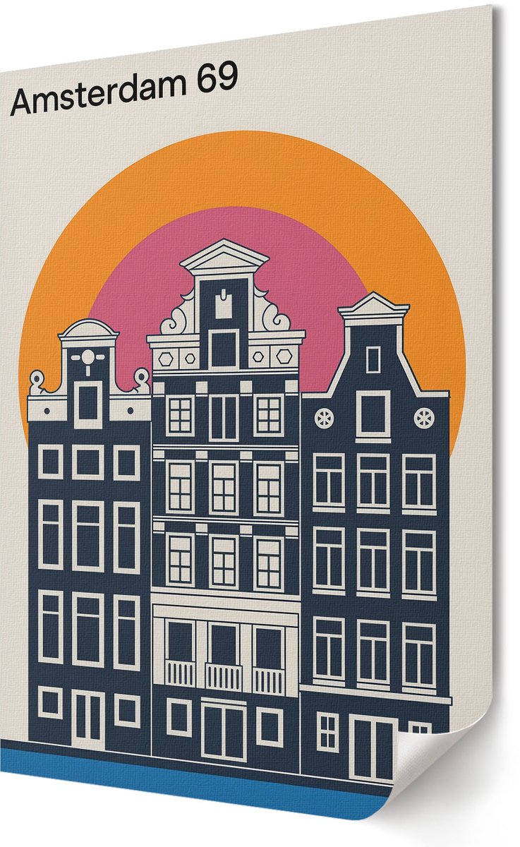 Coloray Polycanvas Poster - Regenboogbrug, Poster - A3 - Beige Design - Rechthoek - Kunstposter - Woonkamer, Slaapkamer, Kantoor - Modern