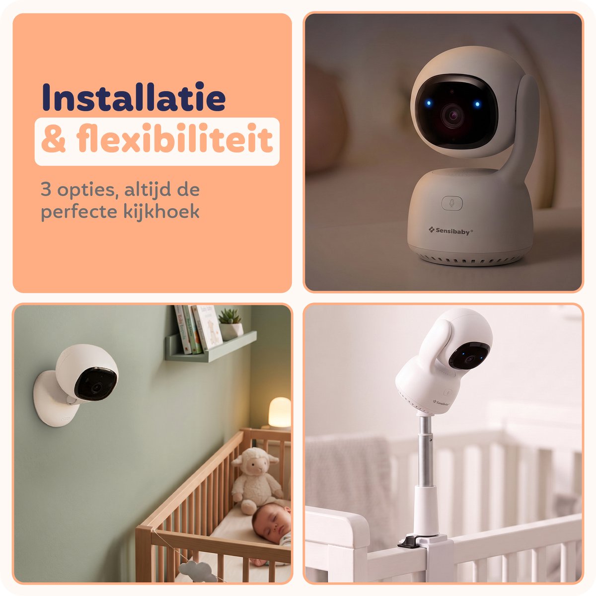 Sensitest Slimme Babyfoon met 2 AI Camera's en 5 Inch Monitor - afbeelding 2