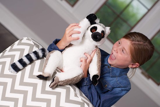 Republic Cuddlekins Ringstaart Lemur, knuffeldier, babycadeau voor meisjes en jongens, pluche knuffeldier voor baby's, speelgoed van gerecycled materiaal, 30 cm — afbeelding 4