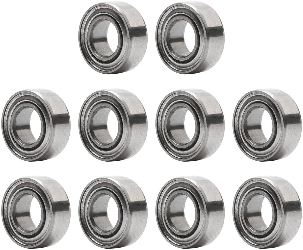 4x8x3 mm Kogellager met diepe groef Skateboard-lagers MR84ZZ L-840ZZ Pakket van 10